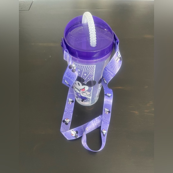 New Disney 100 Years of Wonder 20 oz Tumbler w/Lanyard - Picture 2 of 7